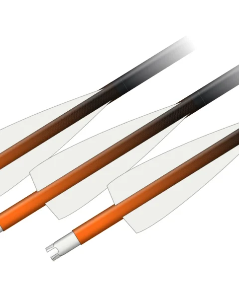 Blaze Fade wraps on three arrows: fluoro orange into black